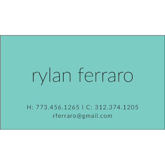 Ferraro Contact Cards - Raised Ink